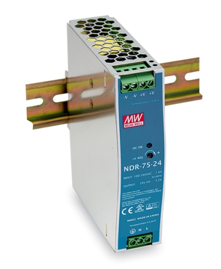 MEAN WELL NDR-75-12 Netzteil 75,6 W Metallisch