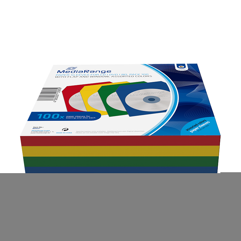 MediaRange BOX67 CD-Hülle Schutzhülle 1 Disks Blau, Grün, Rot, Gelb