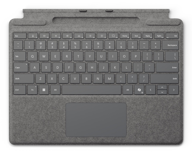 Microsoft Surface Pro Keyboard with pen storage QWERTZ Deutsch Microsoft Cover port Platin