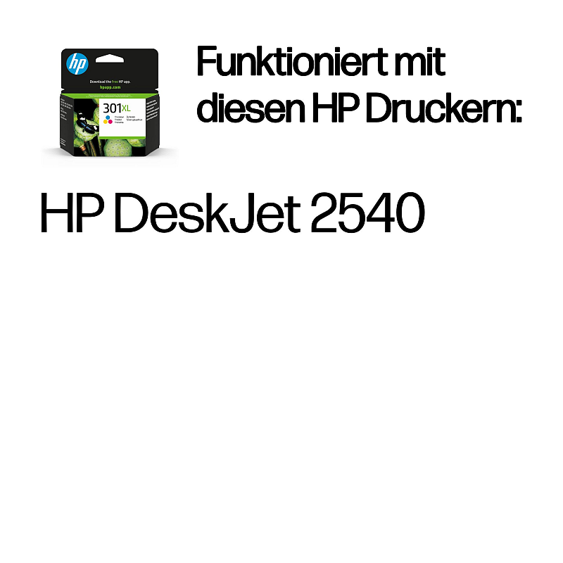 HP 301XL Cyan/Magenta/Gelb Original Druckerpatrone mit hoher Reichweite