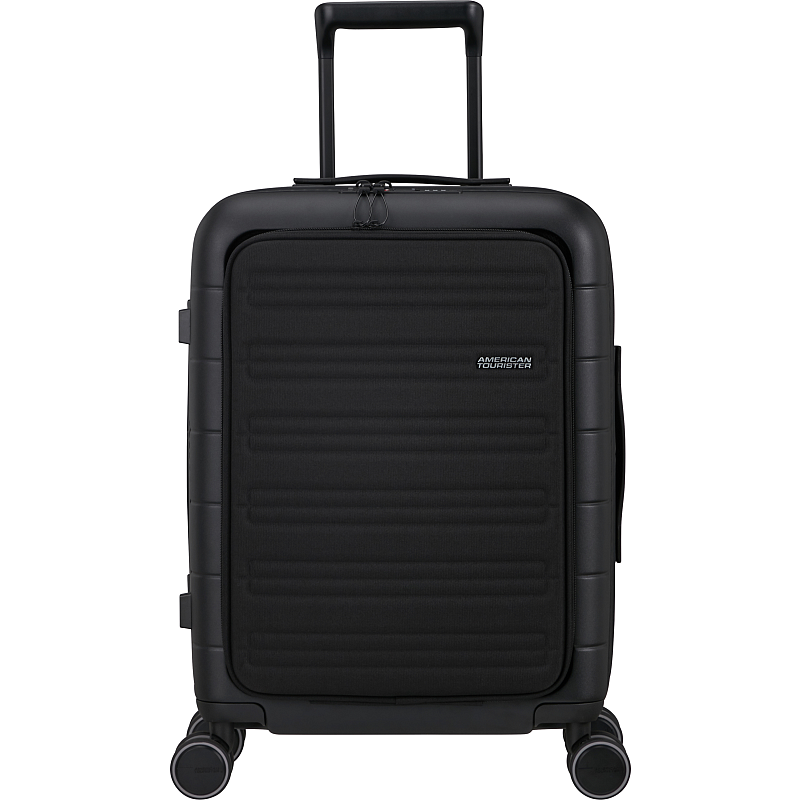 American Tourister Novastream 55cm Karre Harte Schale Schwarz 35 l Polycarbonat (PC), Recyceltes Polyethylenterephthalat (rPET)