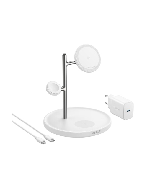 Anker MagGo Universal Weiß USB Kabelloses Aufladen Schnellladung Drinnen