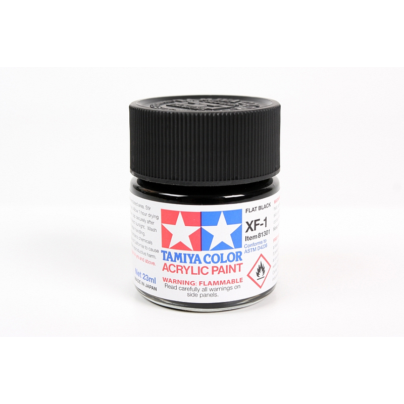 Tamiya XF-1 Acrylfarbe 23 ml Schwarz Flasche