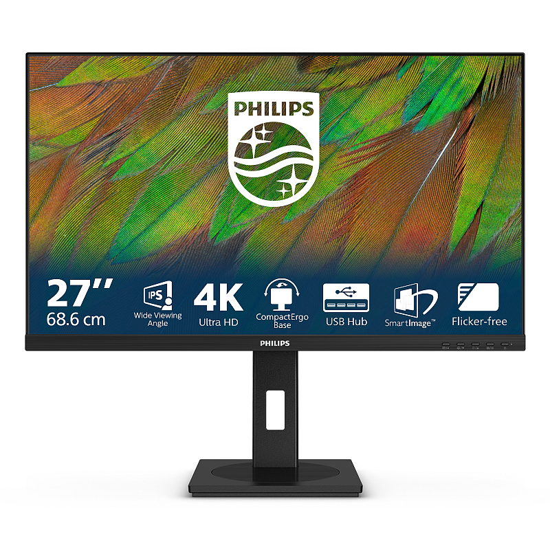 Philips 3000 series 27B1N3800/00 Computerbildschirm 68,6 cm (27") 3840 x 2160 Pixel 4K Ultra HD LCD Schwarz