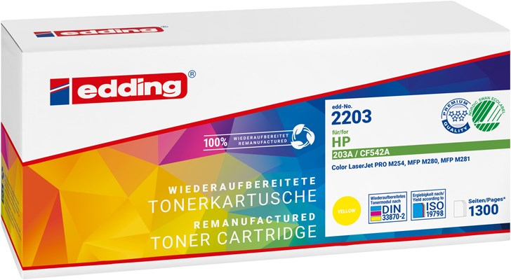 Edding EDD-2203 Toner, yellow kompatibel zu HP 203A (CF542A)