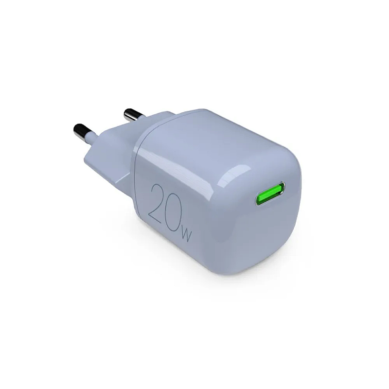 PURO PUFCMTCUSBC20WGLBLUE Ladegerät für Mobilgeräte Smartphone, Tablets Blau AC Kabelloses Aufladen Schnellladung Drinnen