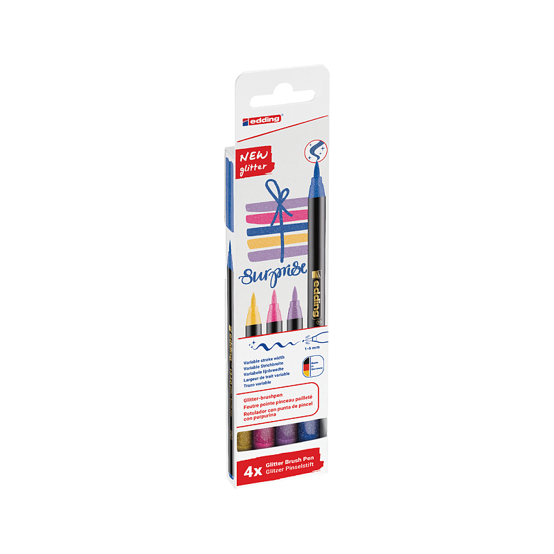 Edding 4-1340-4-3 Filzstift Blau, Ocker, Pink, Violett 1 Stück(e)