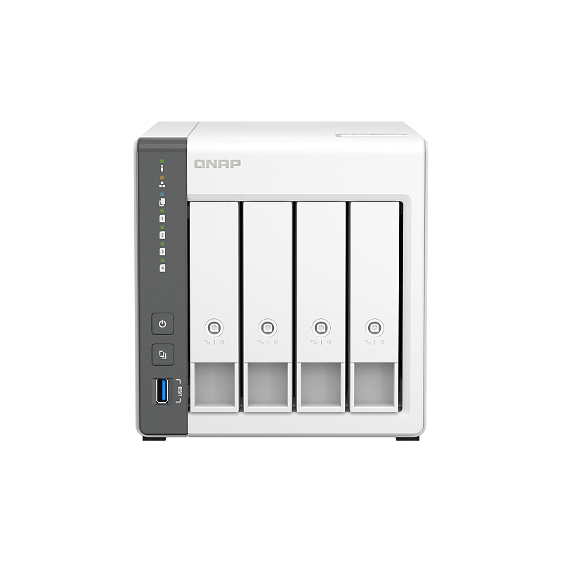 QNAP TS-433 NAS Tower ARM Cortex-A55 4 GB 0 TB QNAP QTS Weiß