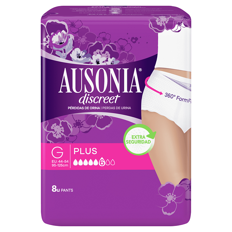 Ausonia DISCREET Plus G Frau Weiß 8 Stück(e)