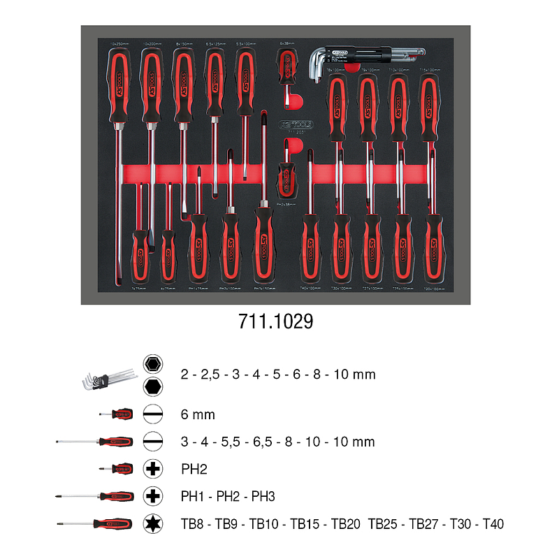 KS Tools 711.1029 Handschraubendreher Einzeln