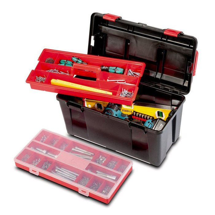 Parat 5811000391 Kleinteil/Werkzeugkasten Polypropylen Schwarz, Rot