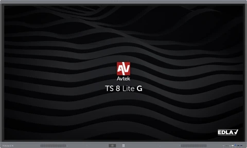 Avtek International TS 8 Lite G 75 Interaktiver Flachbildschirm 190,5 cm (75") LED WLAN 420 cd/m² 4K Ultra HD Schwarz Touchscreen Eingebauter Prozessor Android 14 24/7