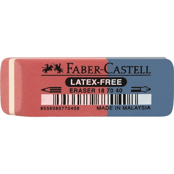 Faber-Castell 187040 Radierer Blau, Rot 1 Stück(e)