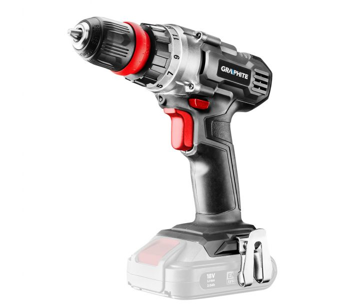 Graphite 58G022 Bohrmaschine 1250 RPM Ohne Schlüssel Grau