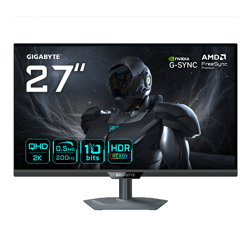 GIGABYTE G27Q20 27” QHD Gaming-Monitor - 2560 x 1440, 200Hz, 0.5ms, G-Sync-kompatibel, FreeSync Premium, HDR10, HDMI 2.0, DisplayPort 1.4