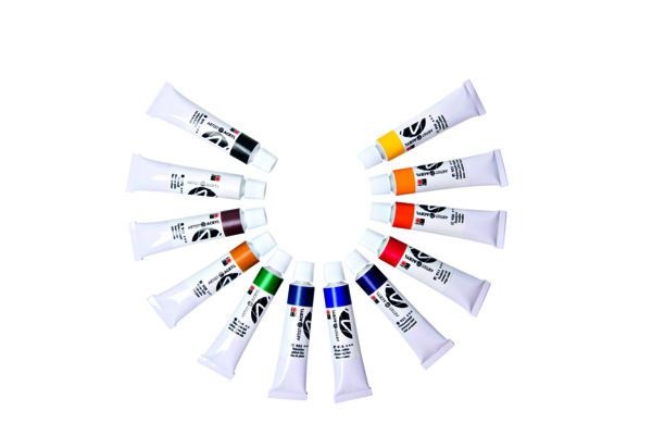 Marabu 122000090 Acrylfarbe 12 ml Schwarz, Blau, Grün, Orange, Rot, Weiß, Gelb Tube