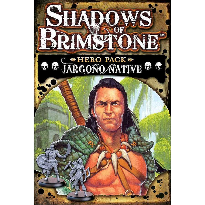 Asmodee Shadows of Brimstone: Hero Pack - Jargono Native Mix up your games of Shadows of Brimstone with a new Hero Class that can be put straight into the action! Includes male and female miniatures in high-detail resin and everything you'll need to use them in-game. Brettspiel