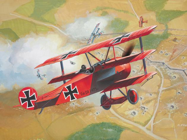 Revell Fokker DR. 1 Triplane Starrflügelflugzeug-Modell Montagesatz 1:72