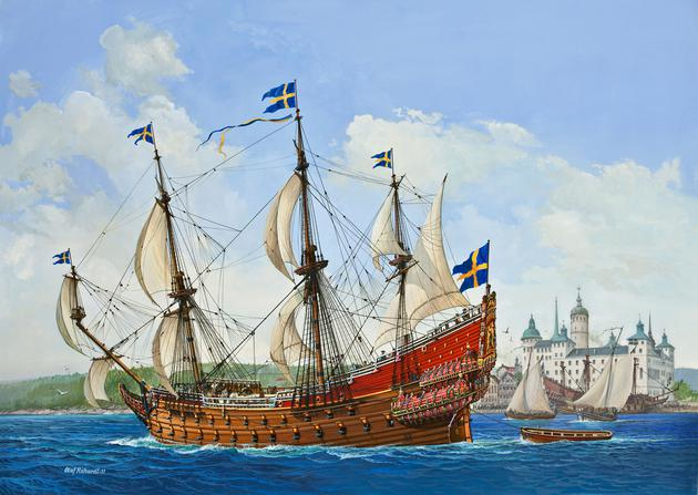 Revell Swedish Regal Ship VASA Modell eines Segelschiffs Montagesatz 1:150