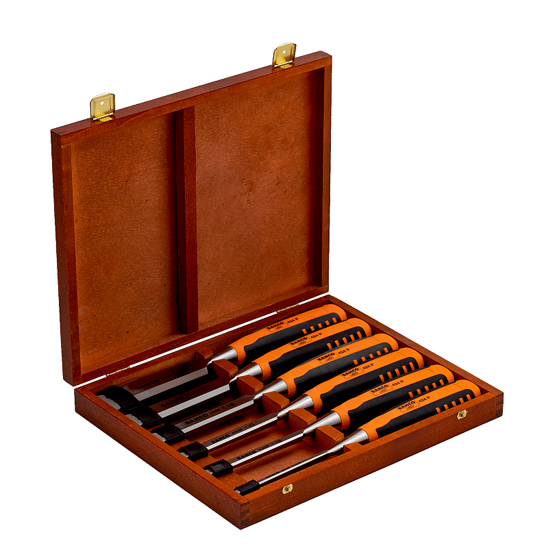 Bahco 424P-S6-EUR Holzverarbeitungsmeißel Meißel-Set