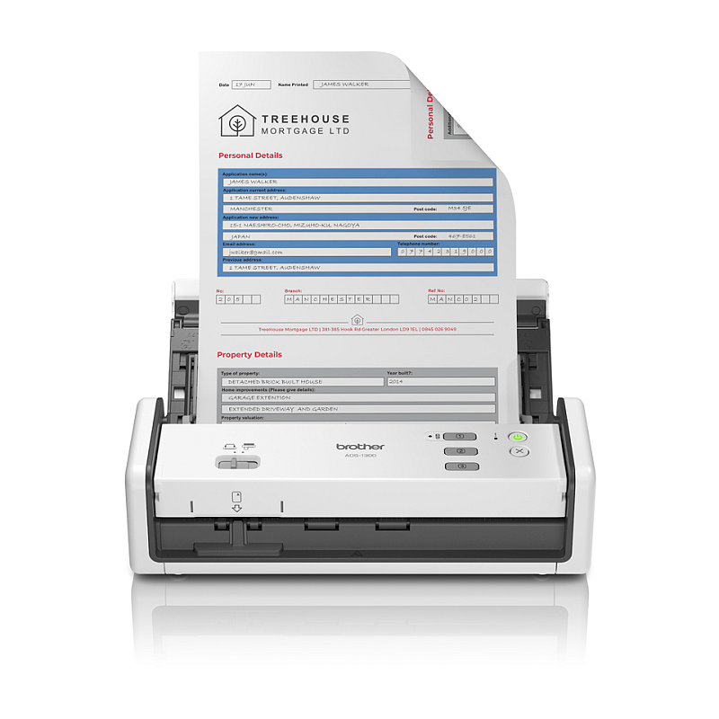 Brother ADS-1300 ADF-Scanner 1200 x 1200 DPI A4 Weiß