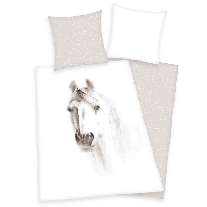 HERDING Young Collection Bettwäsche-Set 'Pferd' - 80-x-80-cm-135-x-200-cm