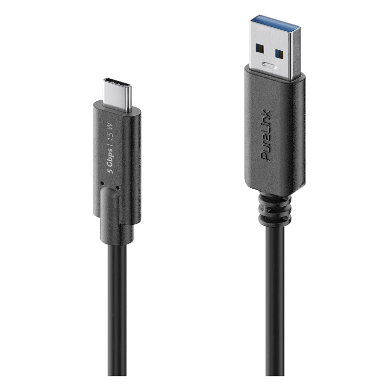 PureLink IS2601-015 USB Kabel USB 3.2 Gen 1 (3.1 Gen 1) 1,5 m USB A USB C Schwarz