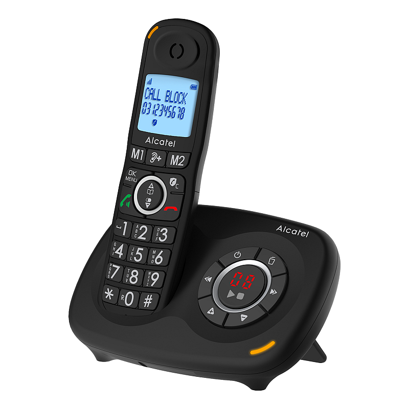 Alcatel XL595B Voice Trio DECT-Telefon Anrufer-Identifikation Schwarz