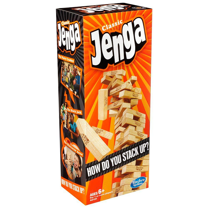 Hasbro Gaming A2120EU5 Brettspiel Jenga Feinmotorik (Geschicklichkeit)