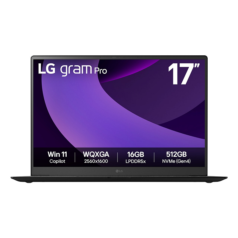 LG 17Z90TR-E.AD8BG laptop Intel Core Ultra 7 255H 43,2 cm (17") WQXGA 32 GB LPDDR5x-SDRAM 2 TB SSD NVIDIA GeForce RTX 5050 Wi-Fi 7 (802.11be) Windows 11 Home Schwarz