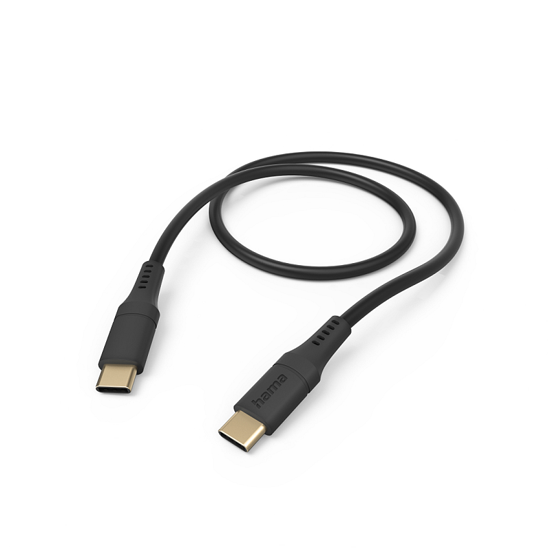 Hama Flexible USB Kabel USB 2.0 1,5 m USB C Schwarz