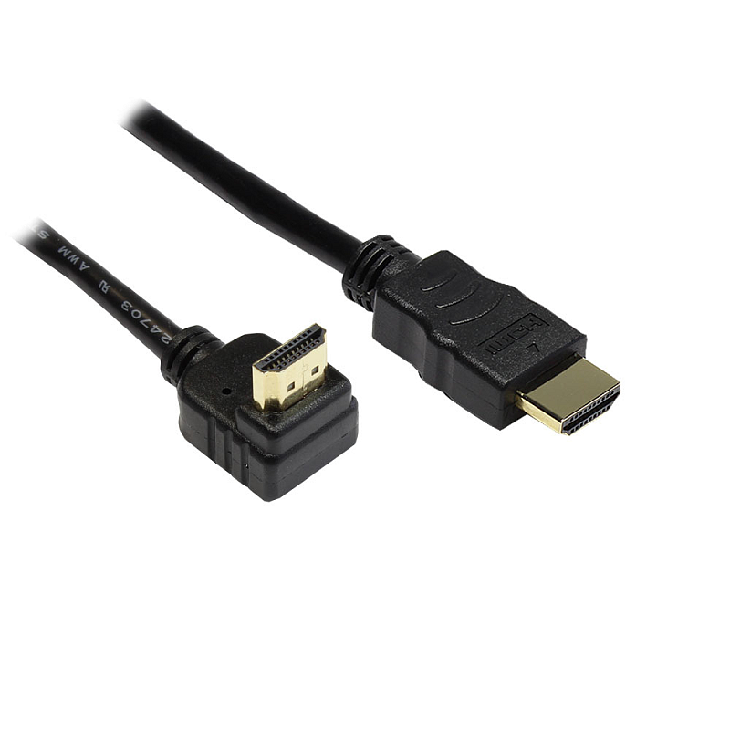 Alcasa 4510-GWO020 HDMI-Kabel 2 m HDMI Typ A (Standard) Schwarz