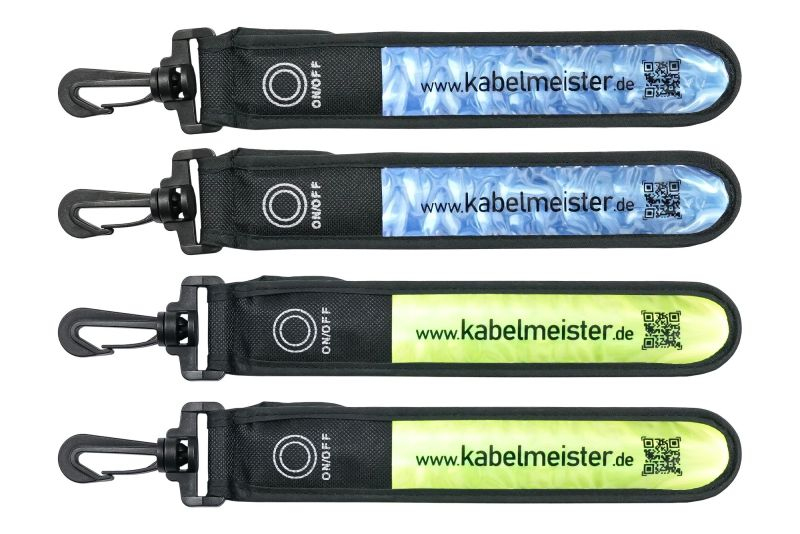 Kabelmeister GA-K001-4 Reflektierendes Band Blau, Grün, Gelb