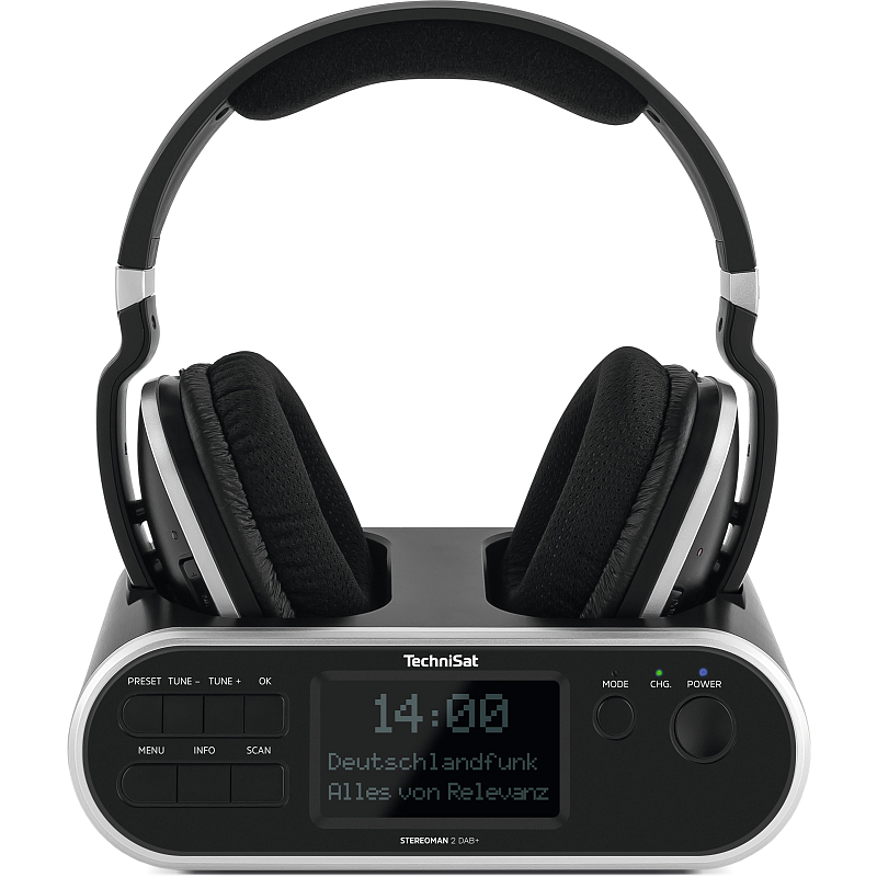 TechniSat StereoMan 2 DAB+ Kopfhörer Verkabelt & Kabellos Kopfband Musik Schwarz