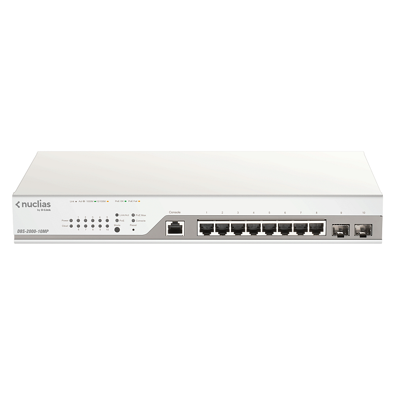 D-Link DBS-2000-10MP/E Netzwerk-Switch Managed L2 Gigabit Ethernet (10/100/1000) Power over Ethernet (PoE) Grau