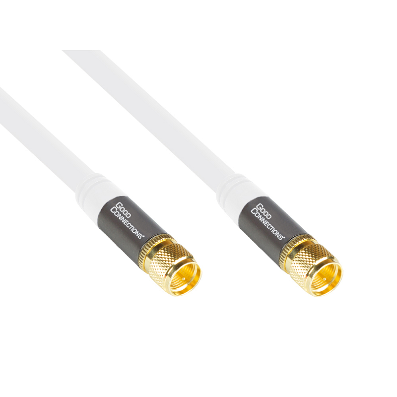Alcasa GC-M2089 Koaxialkabel 20 m F-Pug F-Plug Weiß