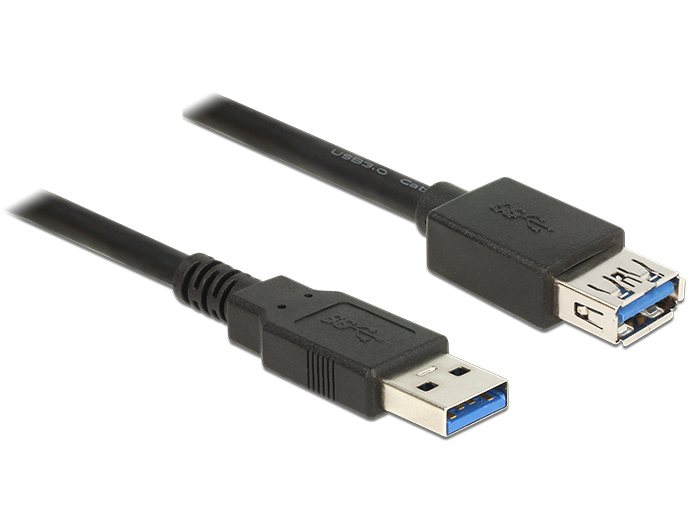 DeLOCK 85053 USB Kabel USB 3.2 Gen 1 (3.1 Gen 1) 0,5 m USB A Schwarz
