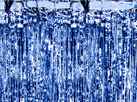 PartyDeco Vorhang Party, blau, 90 x 250cm