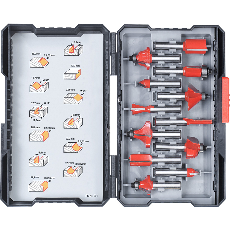 kwb 757295 Fräsaufsatz Bit-Satz 12 Stück(e)