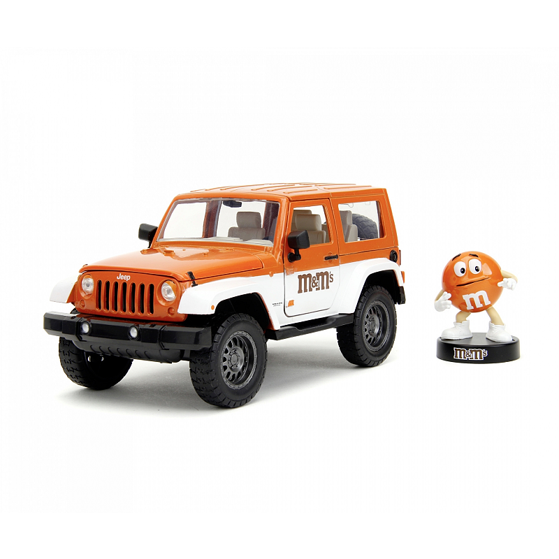 Jada Toys M&Ms Orange 2007 Jeep Wrangler 1:24