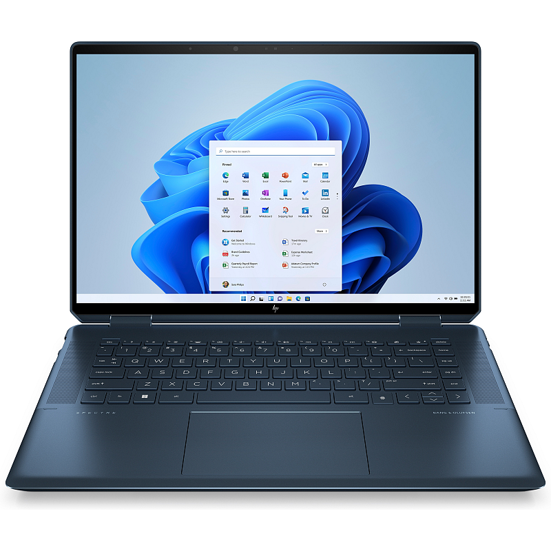 HP Spectre x360 16-f1075ng Intel® Core™ i7 i7-12700H Hybrid (2-in-1) 40,6 cm (16") Touchscreen 3K+ 16 GB DDR4-SDRAM 1 TB SSD Wi-Fi 6E (802.11ax) Windows 11 Home Blau