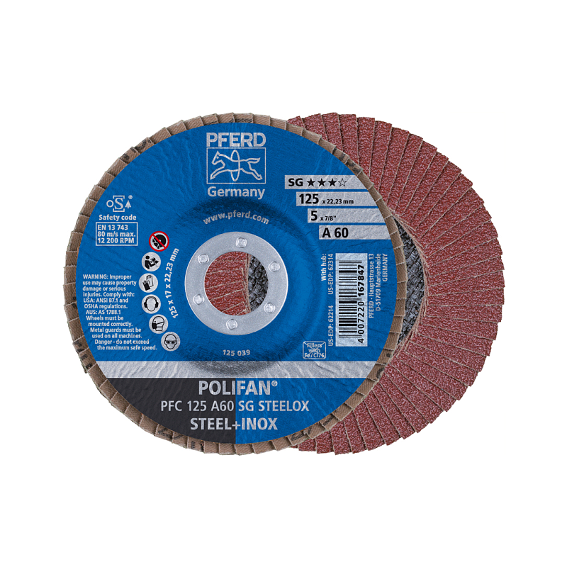 PFERD PFC 125 A 60 SG STEELOX Rotierendes Schleifwerkzeug Zubehör Metall