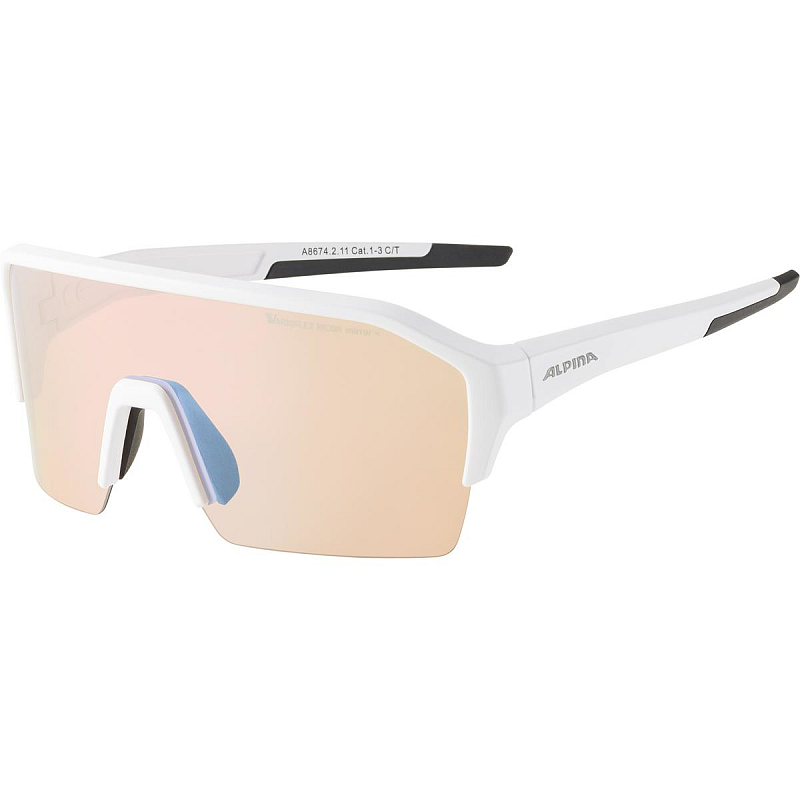 Alpina Sports RAM HR Q-LITE V Radsportbrille Unisex Halbrandlos Weiß