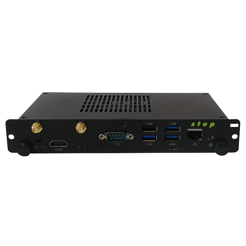 step OPS-708-H310 Intel® Core™ i3 i3-8100T 8 GB DDR4-SDRAM 256 GB SSD Windows 10 Pro Mini PC Mini-PC Schwarz