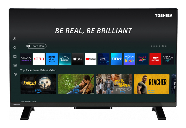 Toshiba 32QV2F63DG Fernseher 81,3 cm (32") Full HD Smart-TV Schwarz 200 cd/m²