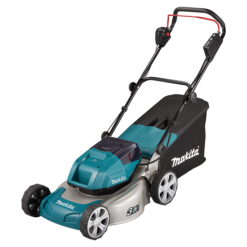 Makita DLM463PT2 Rasenmäher Schieberasenmäher Akku Blau, Grün, Metallisch