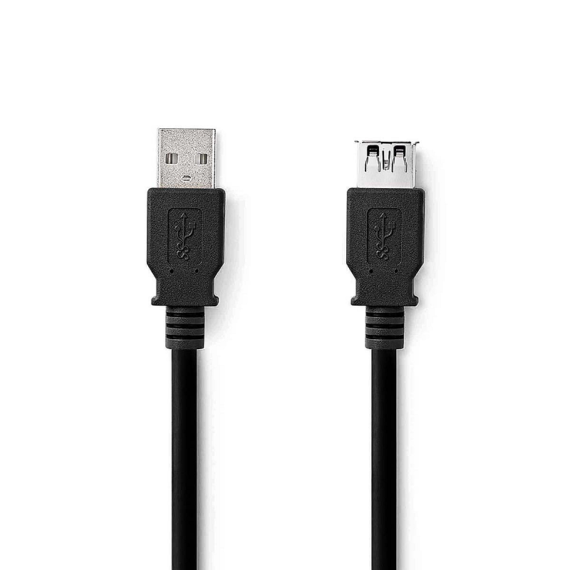 Nedis CCGL61010BK20 USB Kabel USB 3.2 Gen 1 (3.1 Gen 1) 2 m USB A Schwarz