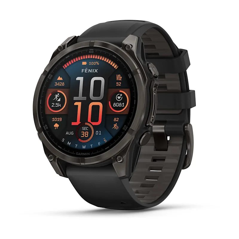 Garmin fenix 8 3,56 cm (1.4") AMOLED 47 mm Digital 454 x 454 Pixel Touchscreen Schwarz WLAN GPS