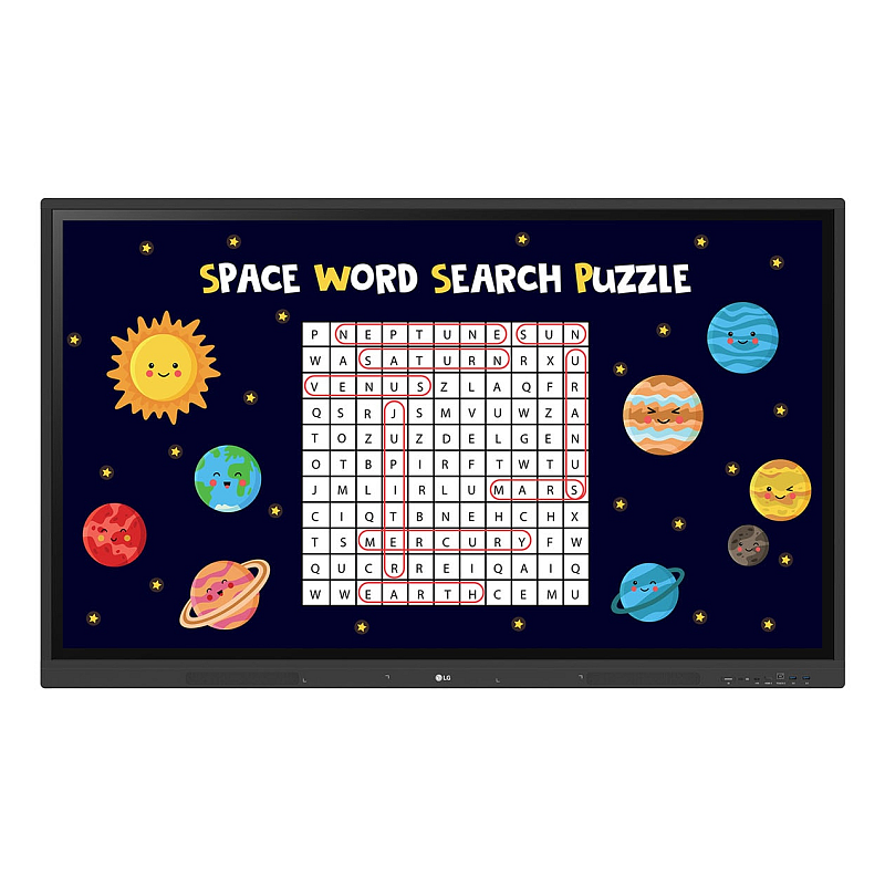 LG CreateBoard Interaktives Whiteboard 165,1 cm (65") 3840 x 2160 Pixel Touchscreen Schwarz USB-/RF-Drahtlos