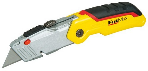Stanley 0-10-825 Teppichmesser Schwarz, Metallisch, Gelb Messer mit klappbarer Klinge